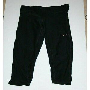 Nike Running legging yoga women jr XS capri Dri Fit workout black 24 x 16